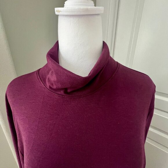 Soft Surrounding Jersey Knit Turtleneck Knit Maxi Dress Office Casual Stretchy - Picture 9 of 11